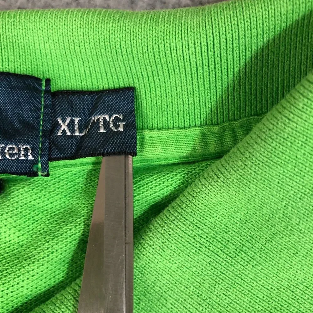 Polo Ralph Lauren Shirt Mens Extra Large XL Green Preppy Jockey Golf Pony Slit